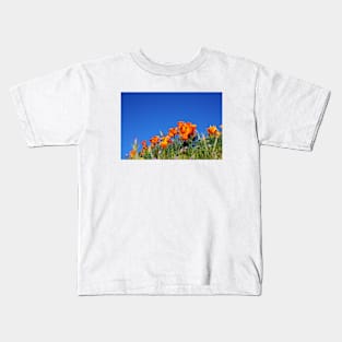 California Poppies and Blue Skies Photograph Kids T-Shirt